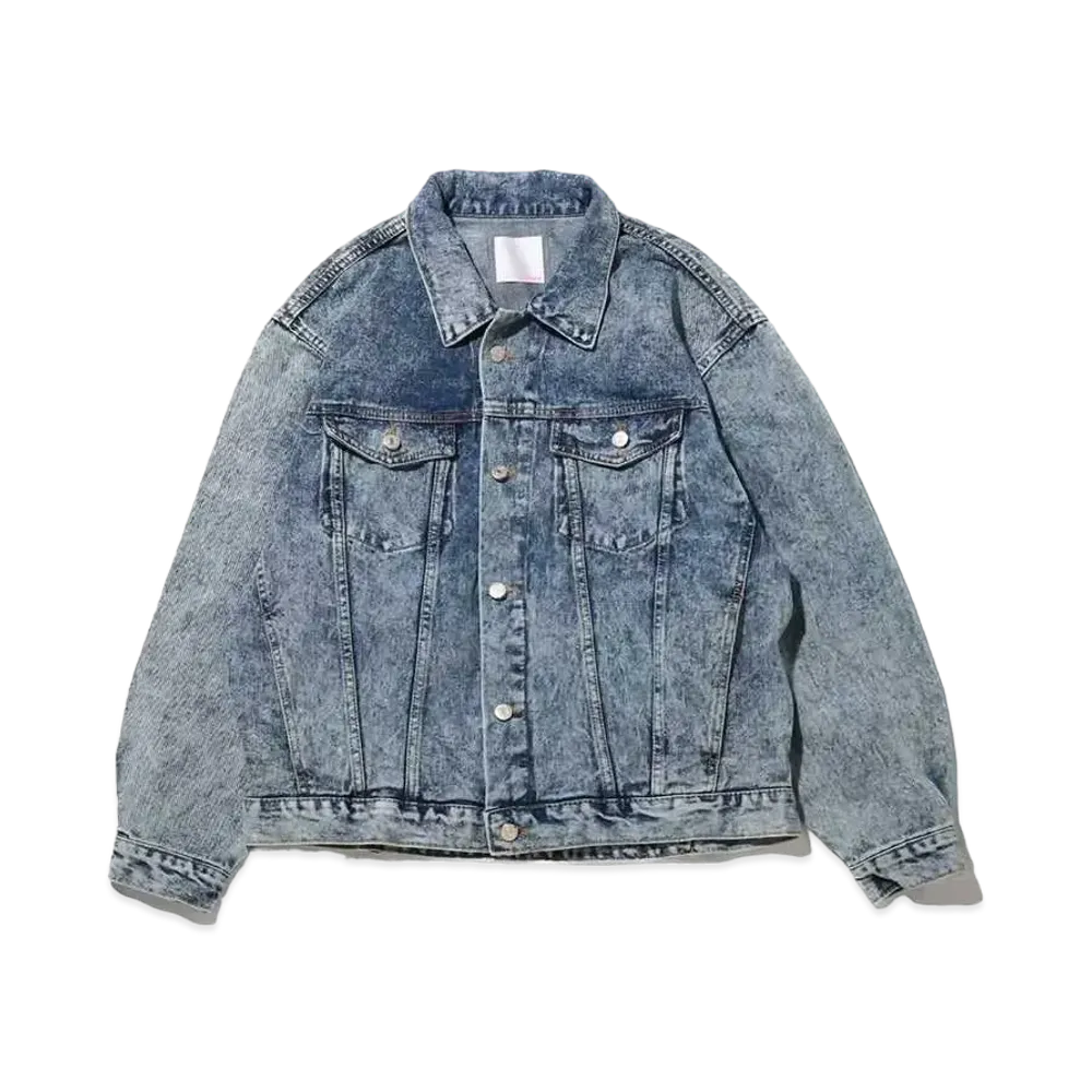 atmos pink Washed Denim Jacket "Blue"