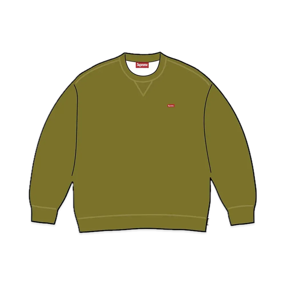 シュプリーム スモールボックス クルーネック "ヘザー オリーブ" (23FW)
