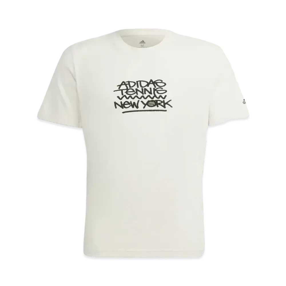ADIDAS NYC TENNIS GRAPHIC SHORT SLEEVE TEE "Wonder White"