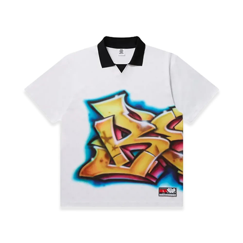 BlackEyePatch Graffiti Over B Emblem S/S Game Shirt "White"