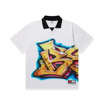 BlackEyePatch Graffiti Over B Emblem S/S Game Shirt "White"