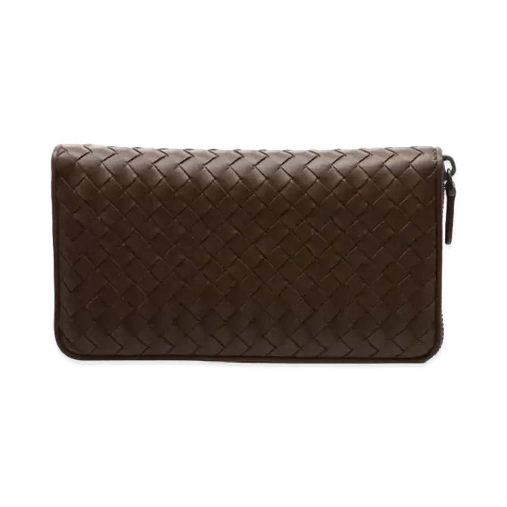 Bottega Veneta Intrecciato Lambskin Zip Around Wallet "Edoardo"