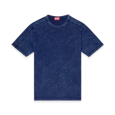 Diesel T-Adjind Denim-Look Jersey T-Shirt "Blue"