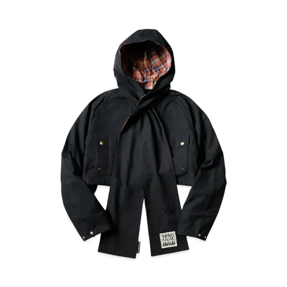 KAPITAL Cotton Weather Oil Coating Rabbit Gale Parker "Black"
