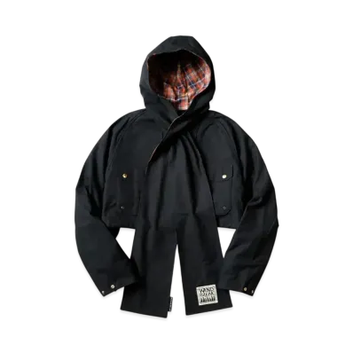 KAPITAL Cotton Weather Oil Coating Rabbit Gale Parker "Black"