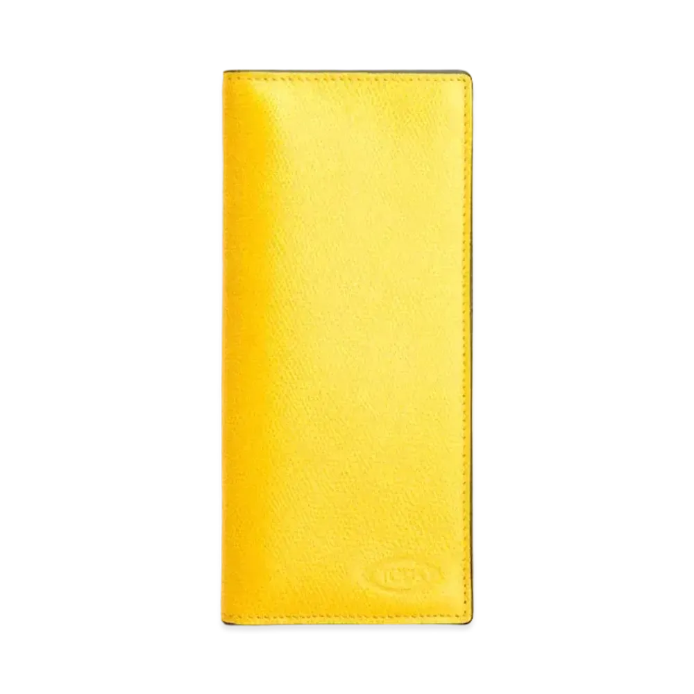 TOD'S Wallet In Leather "Yellow/Grey"