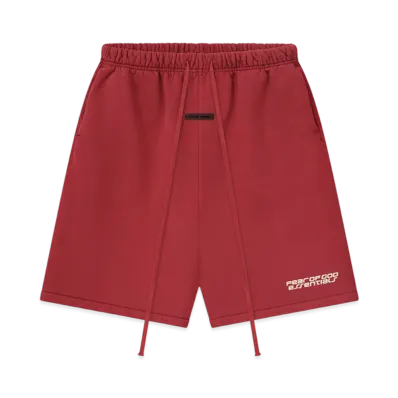 FEAR OF GOD ESSENTIALS Relaxed Sweatshort "Crimson"