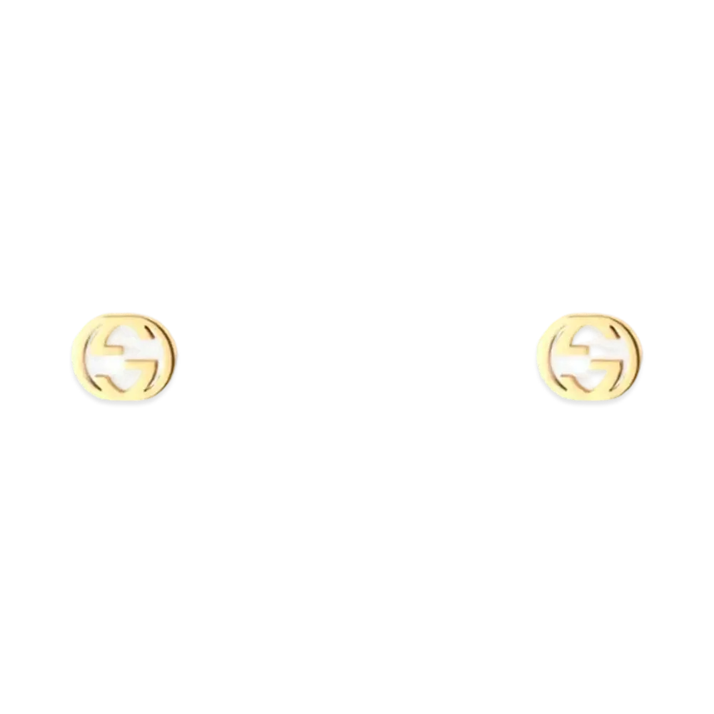 GUCCI Interlocking G Gold Earrings "Gold"