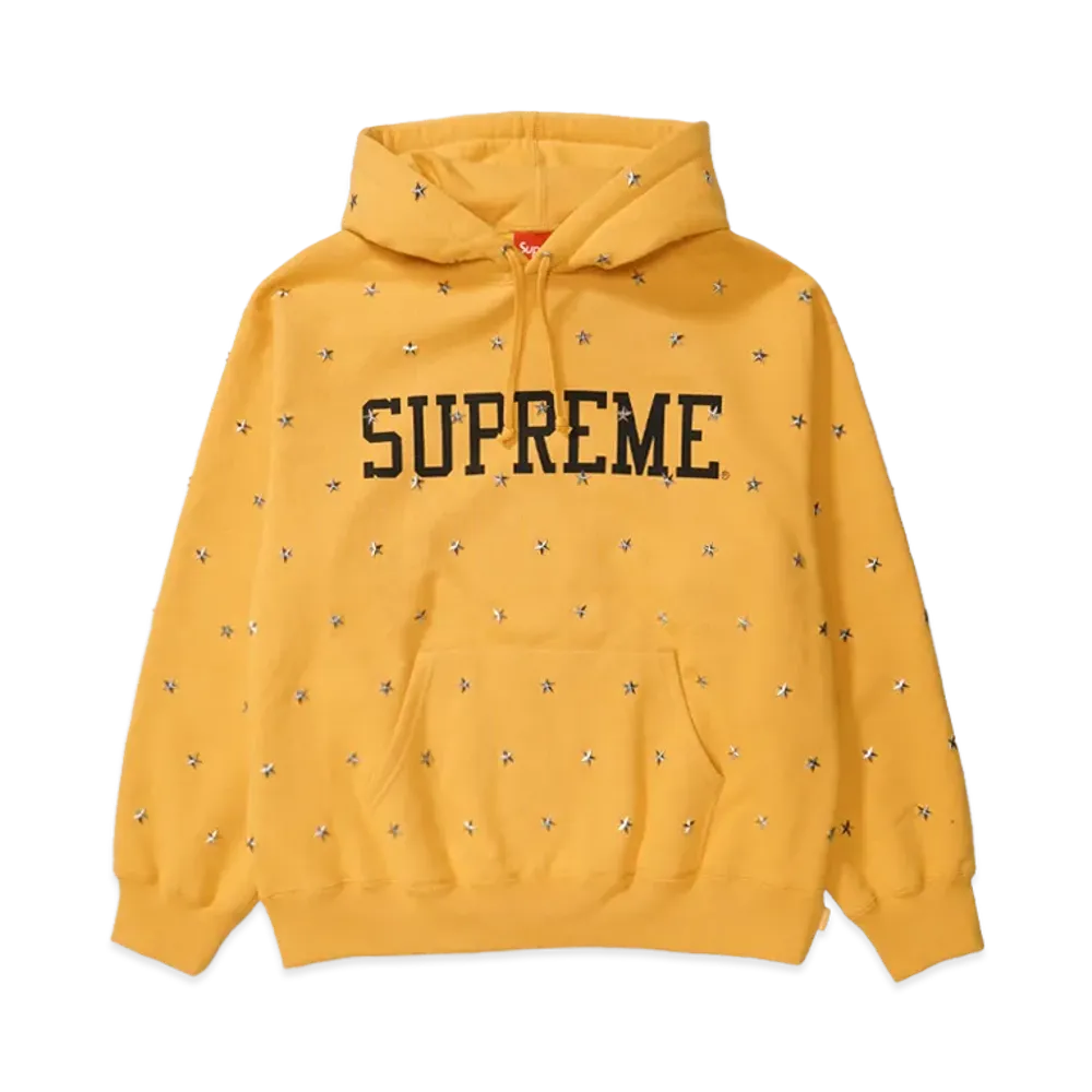 Supreme Stars Studded Hooded Sweatshirt "Gold"