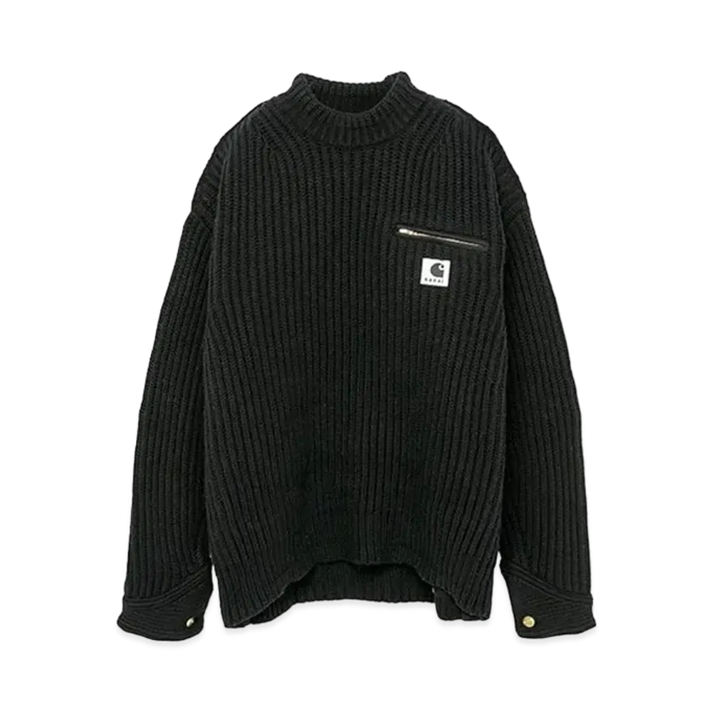 Carhartt WIP x sacai Knit Pullover Detroit "Black"