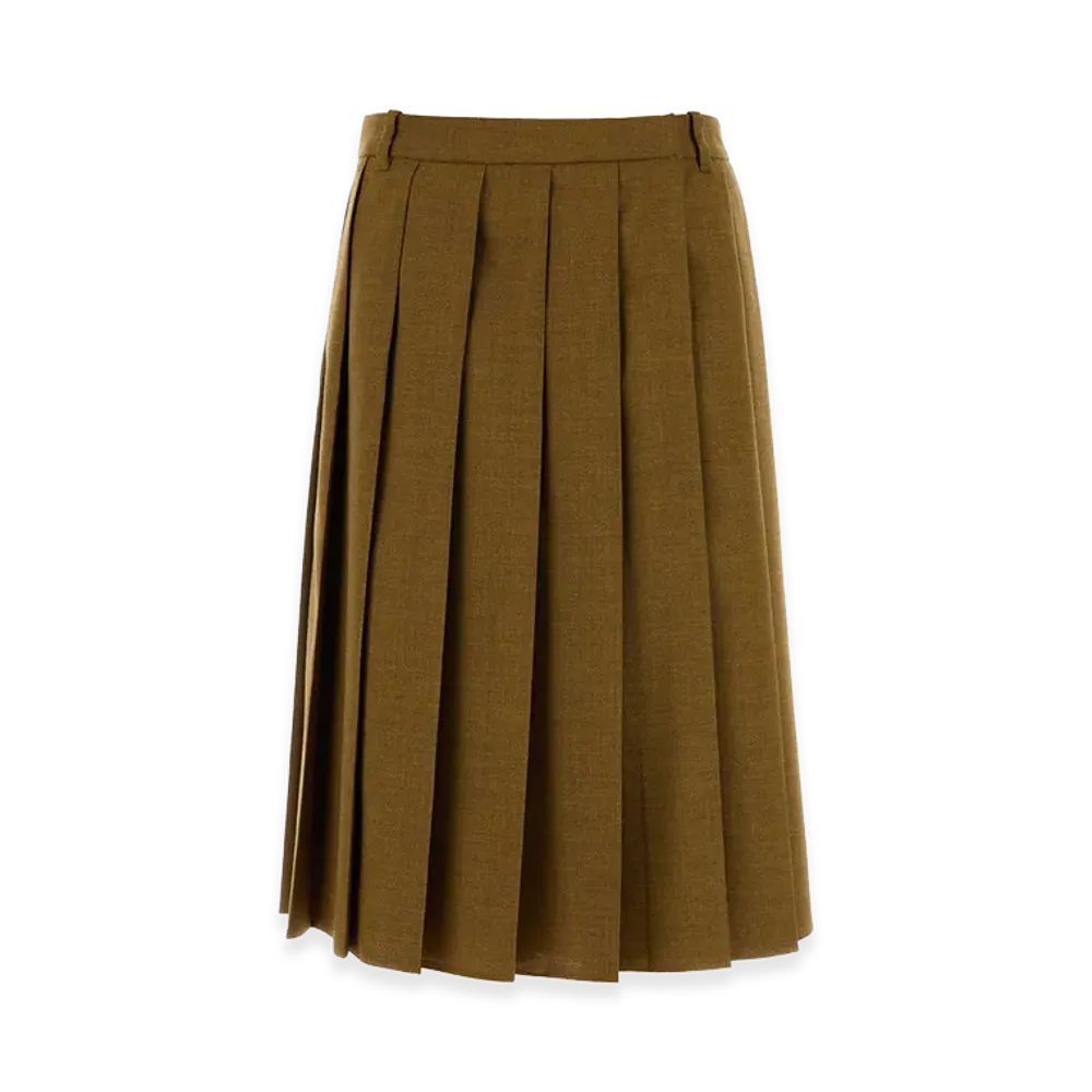 PRADA Women's Wool Skirt "Khaki"