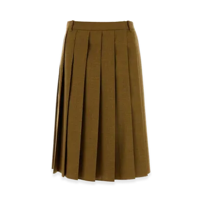 PRADA Women's Wool Skirt "Khaki"