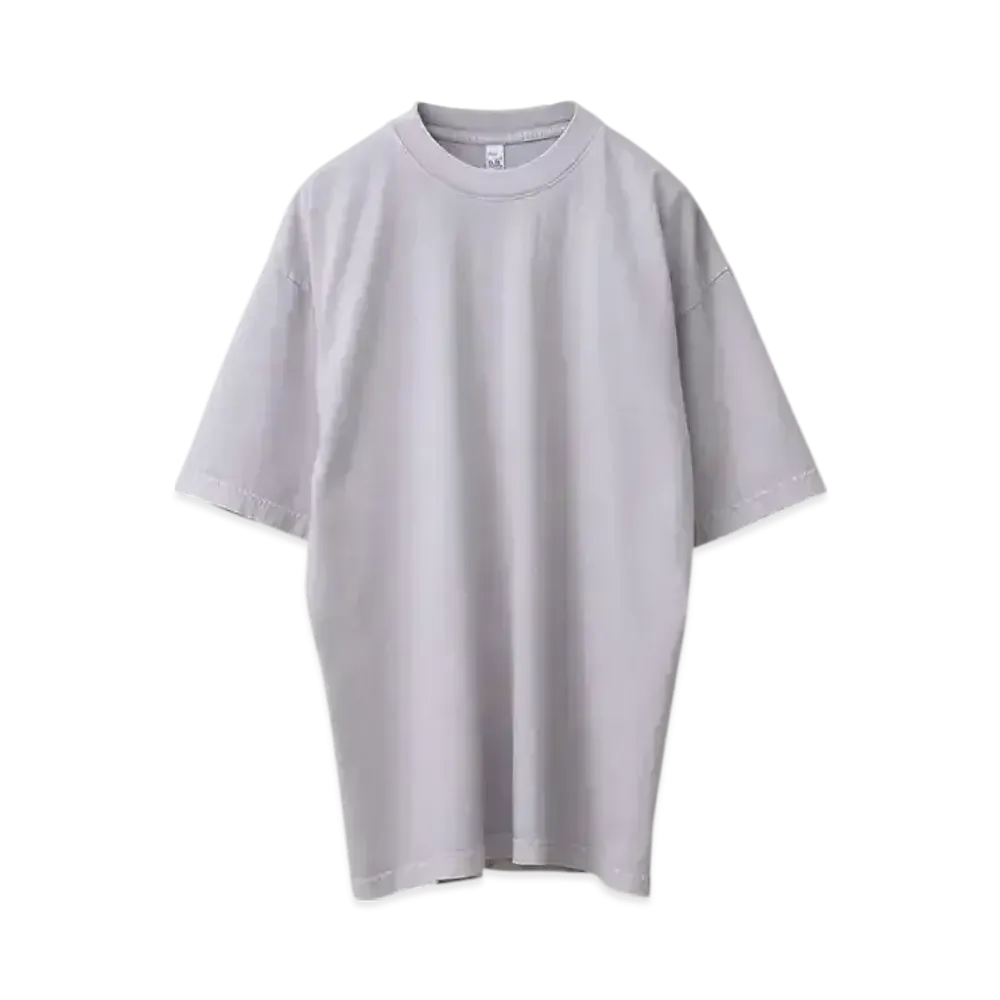 Los Angeles Apparel Garment Dye Short Sleeve Crew Neck T-shirt Mineral Wash "Ice Grey"