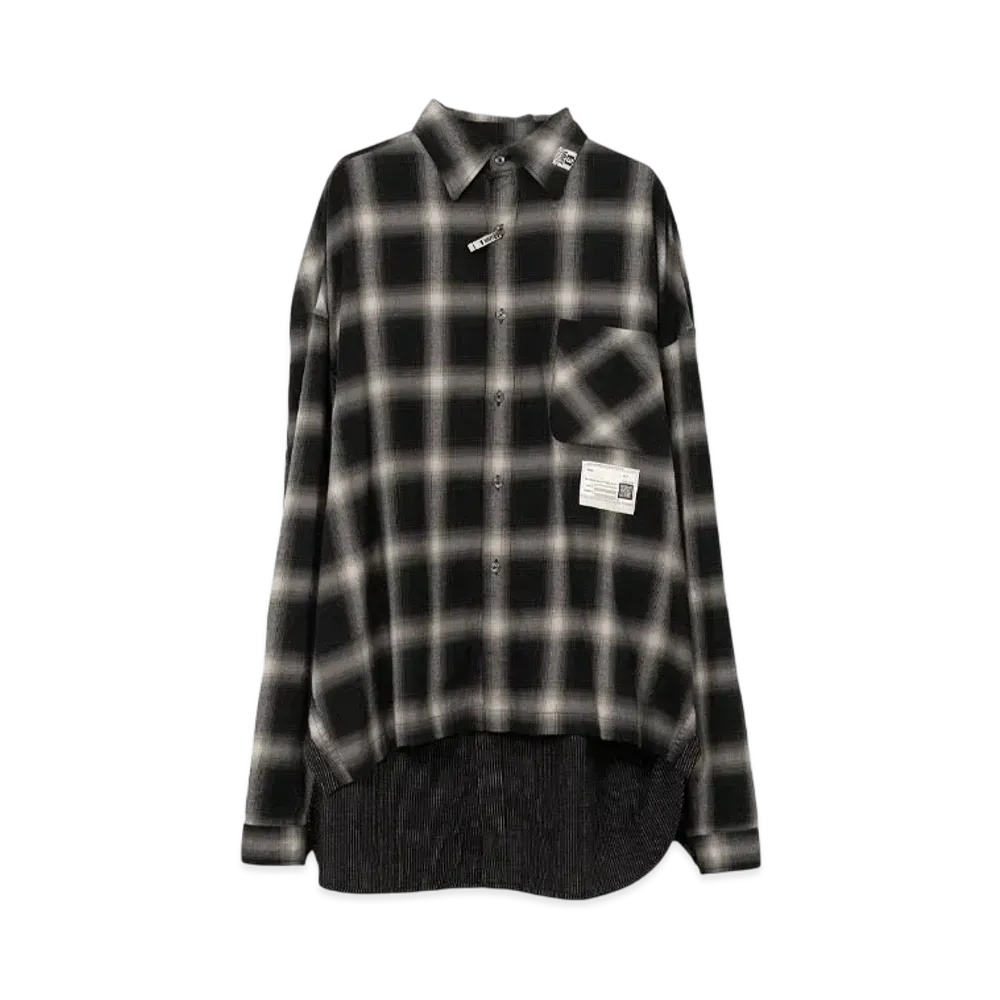 Maison MIHARA YASUHIRO 2 Shirts Combined Long Sleeve Shirt "Black"