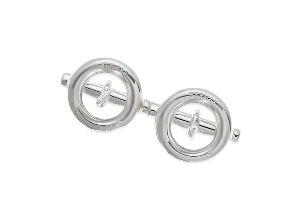 Hermes Mini Chaine D'Ancre Earrings Medium Model "Silver"