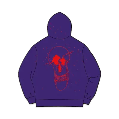 Supreme Ralph Steadman Skull Hooded Sweatshirt "Purple"