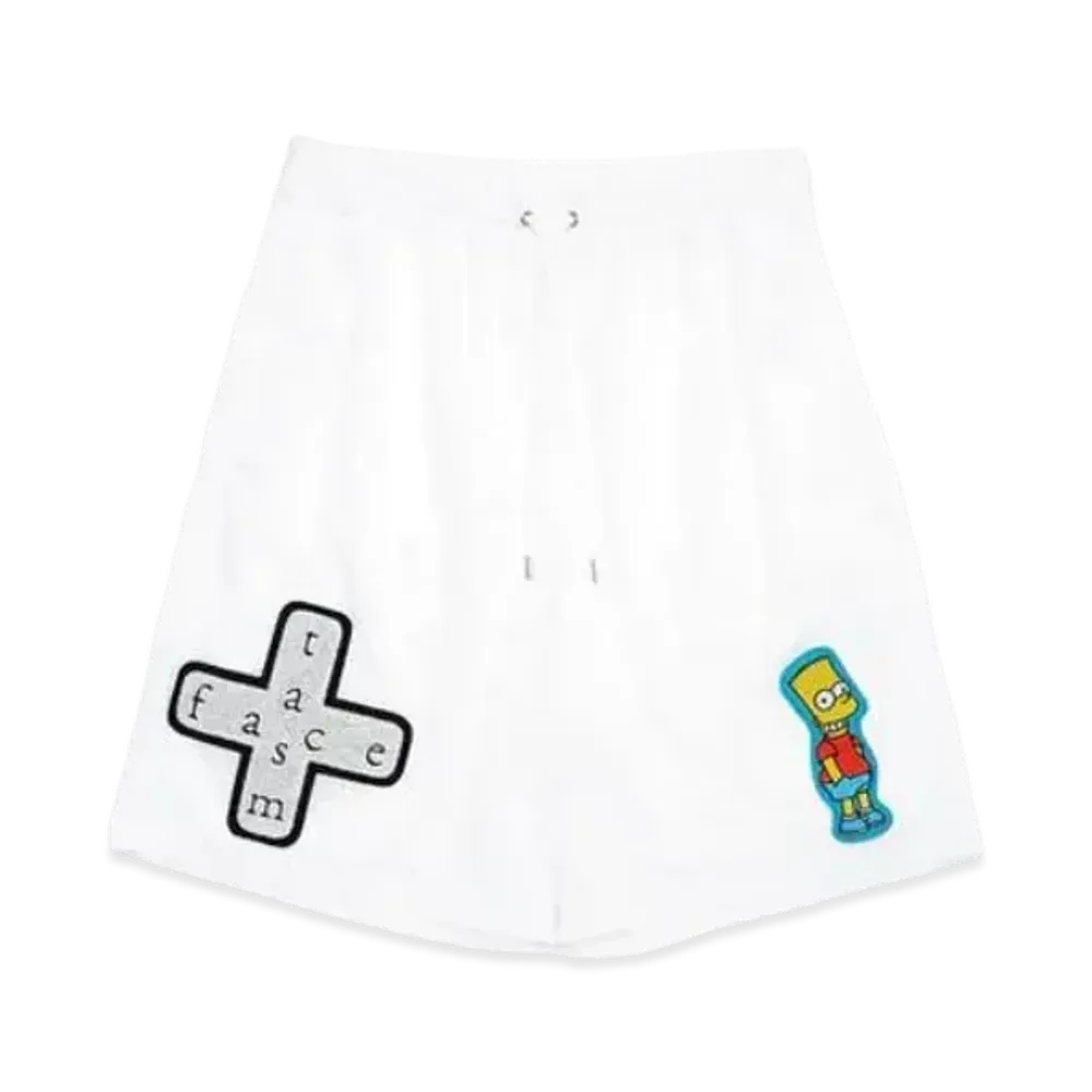 FACETASM The Simpsons Mesh Shorts "White"