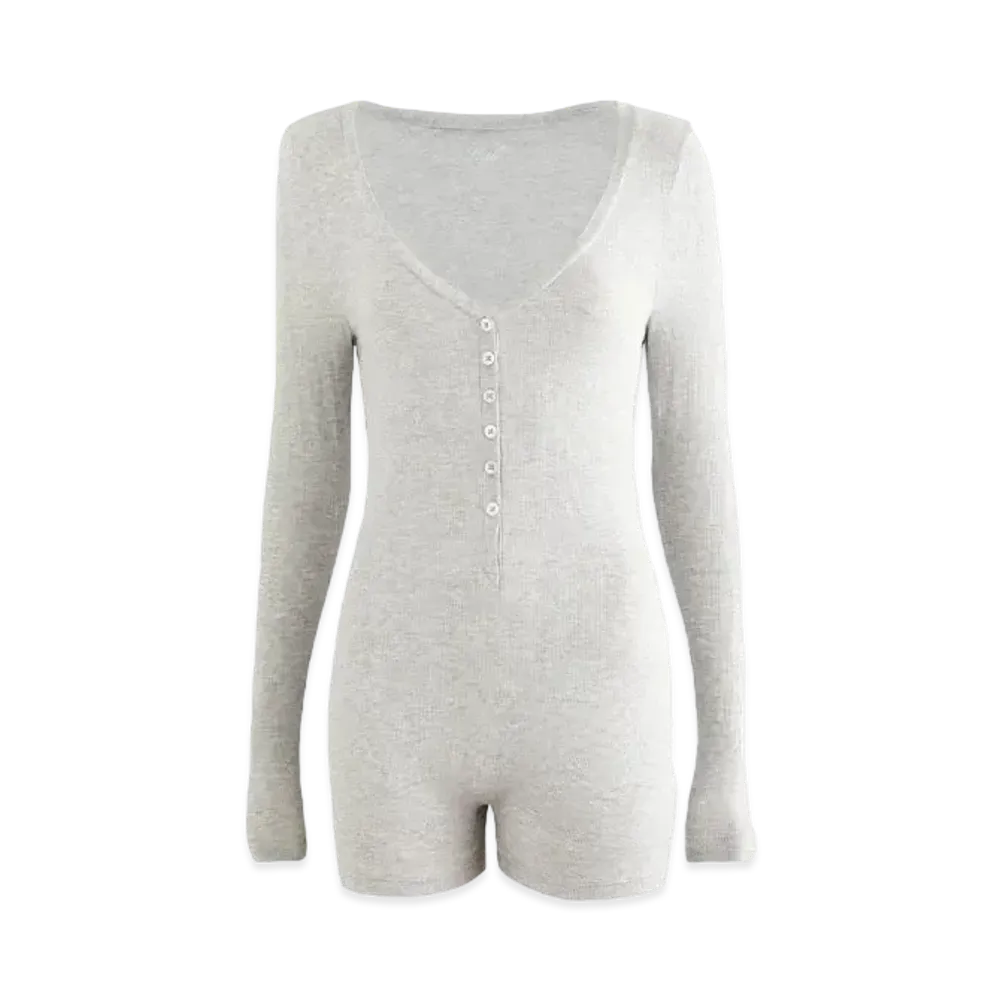 Kith Kithmas Women Dara Modal Rib Romper "Heather Grey"