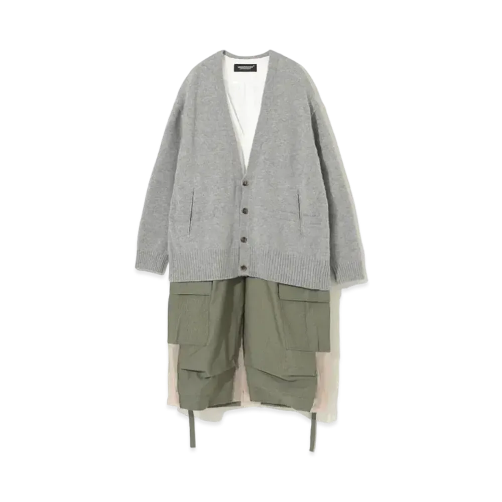 UNDERCOVER Angora Blend Wool Cardigan "Gray"