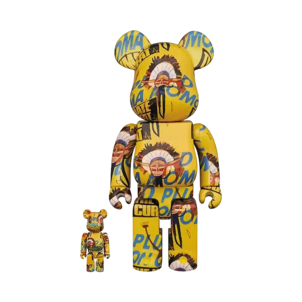 Bearbrick Andy Warhol × JEAN-MICHEL BASQUIAT #3 100% & 400%