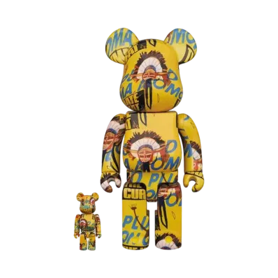 Bearbrick Andy Warhol × JEAN-MICHEL BASQUIAT #3 100% & 400%