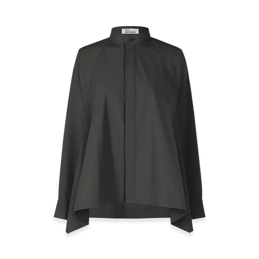 132 5. ISSEY MIYAKE Trapezoid Shirt "Black"