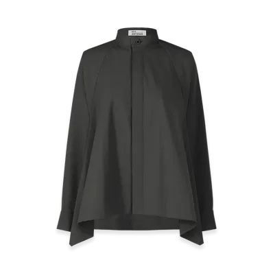 132 5. ISSEY MIYAKE Trapezoid Shirt "Black"