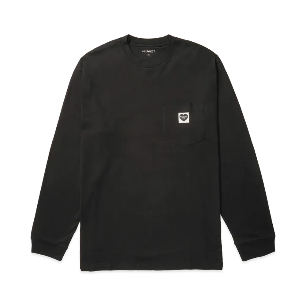 Carhartt WIP Long Sleeve Pocket Heart T-Shirt "Black/Black"