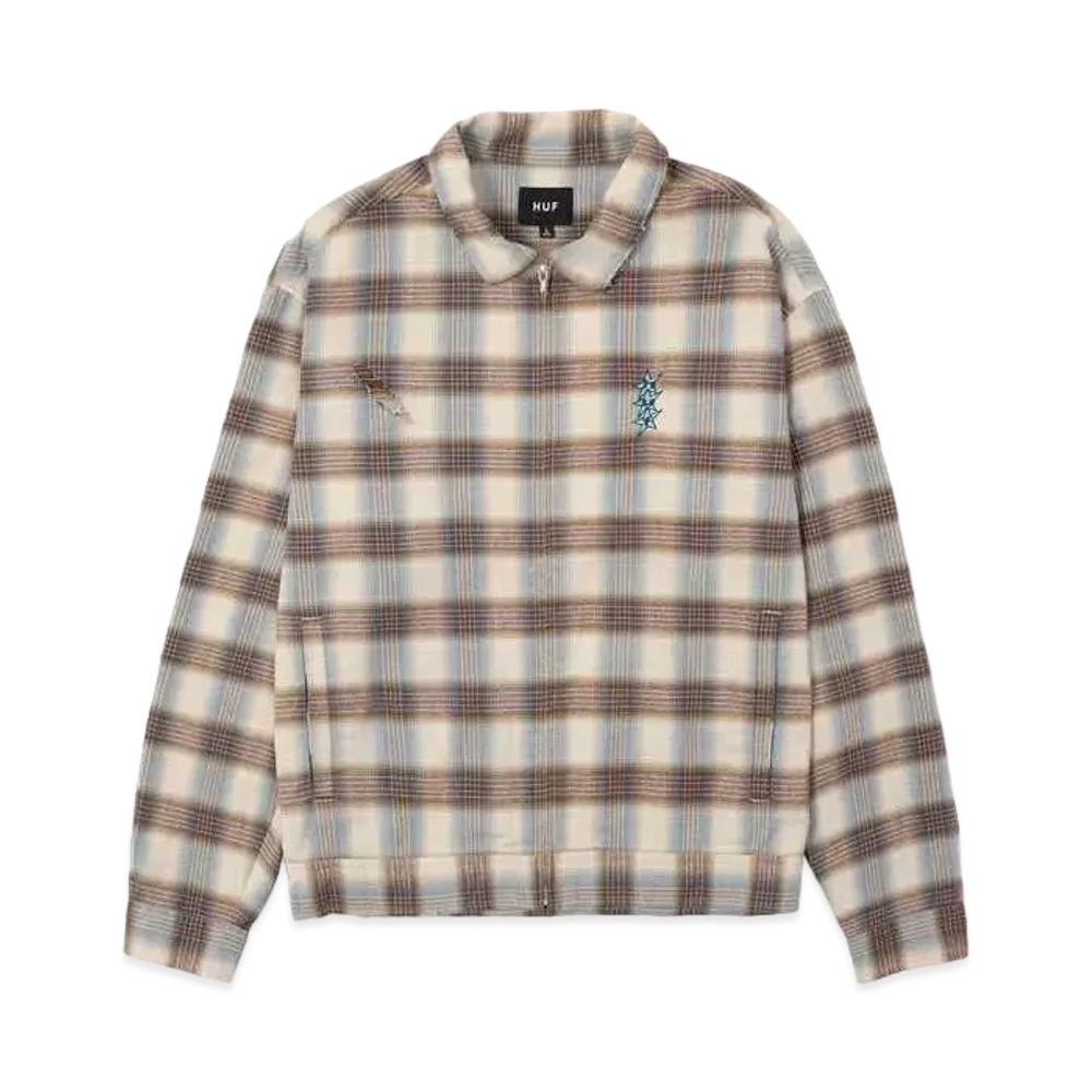 HUF All Star Damage Zip Shirt "Beige"