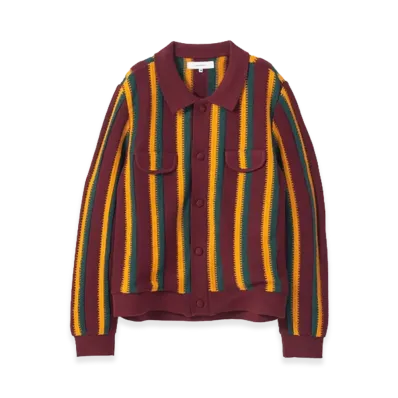 Sasquatchfabrix. Knit Cardigan Rasta "Wine"