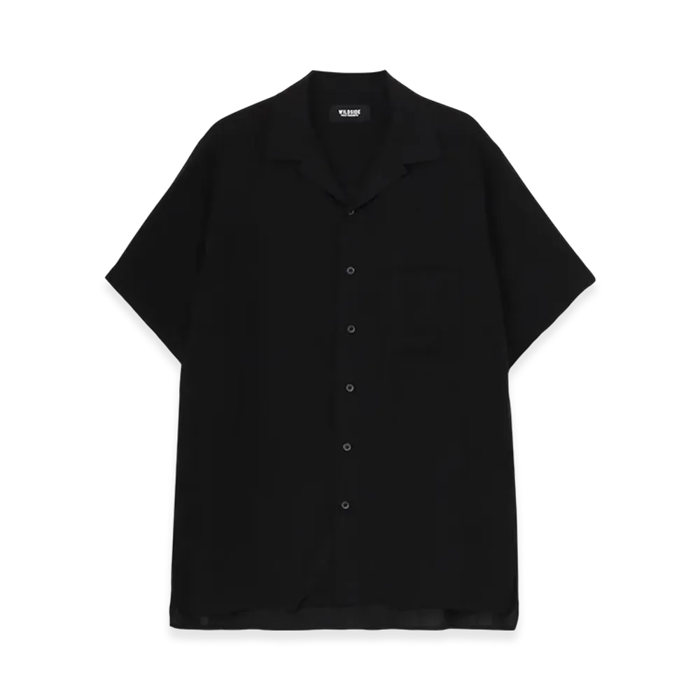 WILDSIDE YOHJI YAMAMOTO Rayon Short Sleeve Shirt "Black"