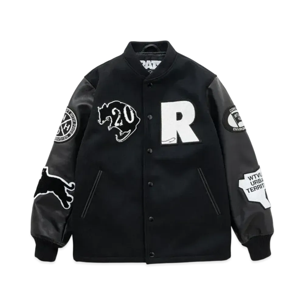 RATS 20th Leather X Melton Combination Jacket "Black"