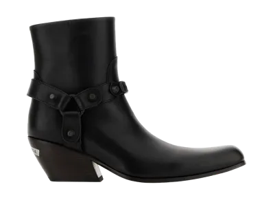 BALENCIAGA Women's Leather Memphis Ankle Boots "Black"