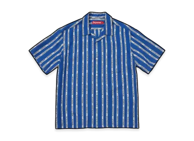 Supreme Old English Stripe Silk S/S Shirt "Royal"