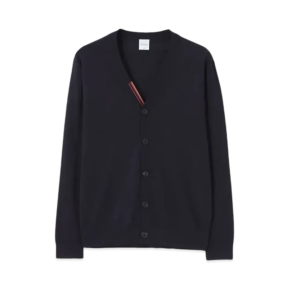 Paul Smith Artist Stripe Point Cardigan "Navy"