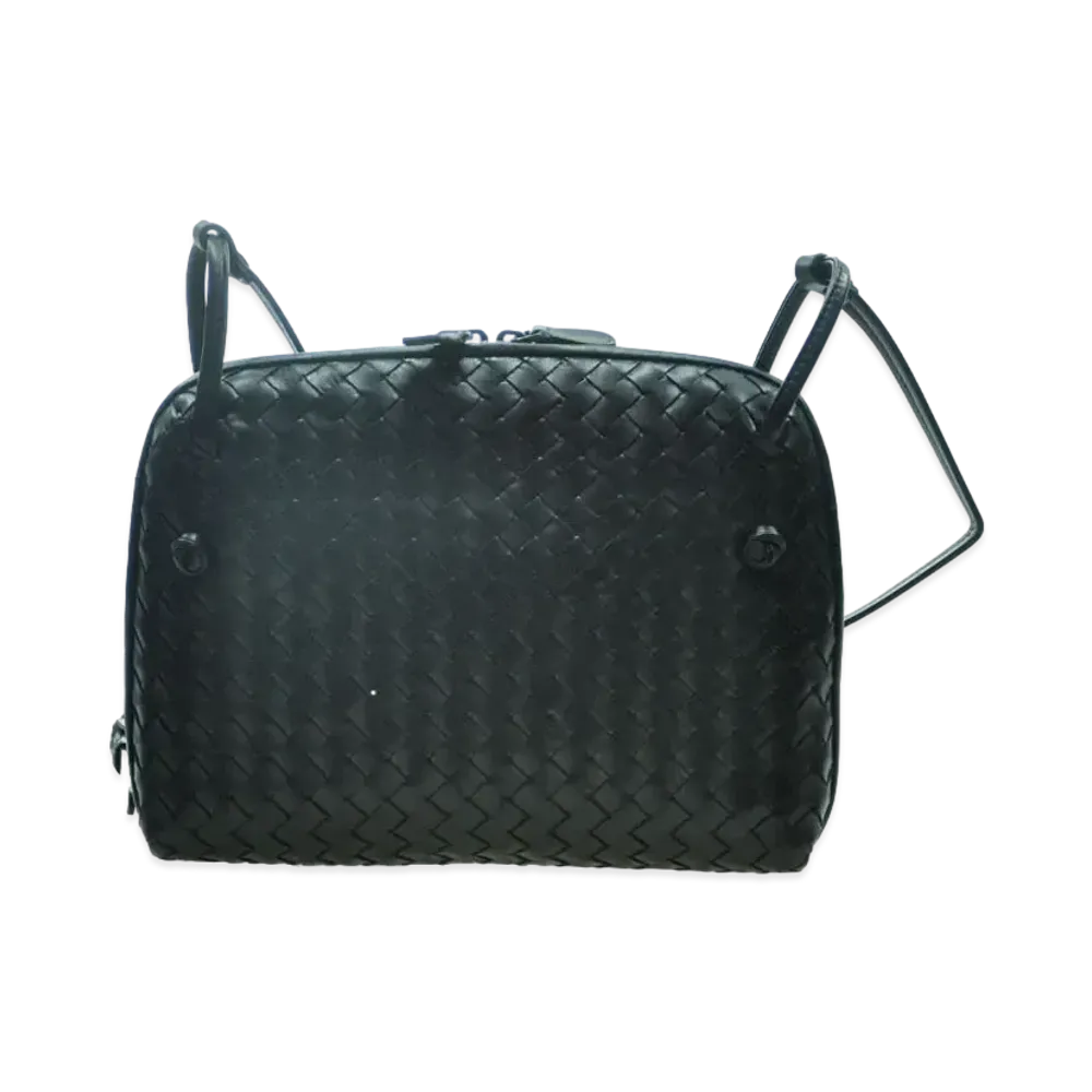 Bottega Veneta Intrecciato Shoulder Bag "Black"
