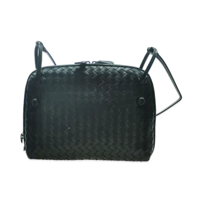 Bottega Veneta Intrecciato Shoulder Bag "Black"