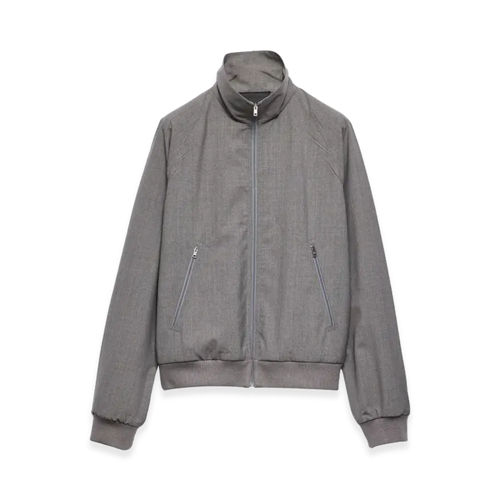 PRADA Wool Bomber Jacket "Grey"