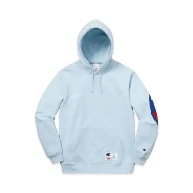 Supreme x Champion Hooded Sweatshirt "Light Blue"