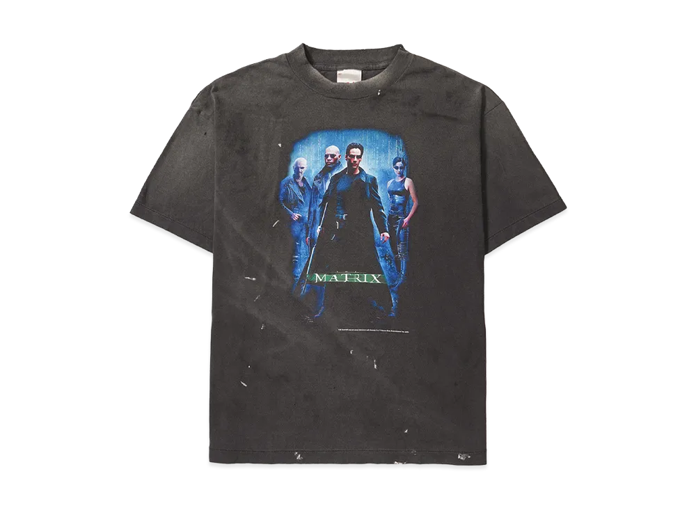 SAINT Mxxxxxx x THE MATRIX MTRX SS Tee The Matrix Green Logo "Black"