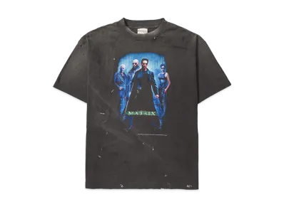 SAINT Mxxxxxx x THE MATRIX MTRX SS Tee The Matrix Green Logo "Black"