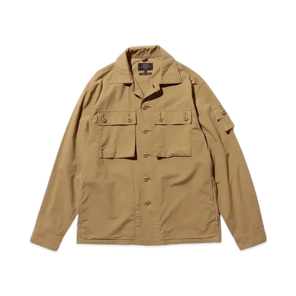BEAMS MIL SHT-JAC Textured Ripstop "Khaki"