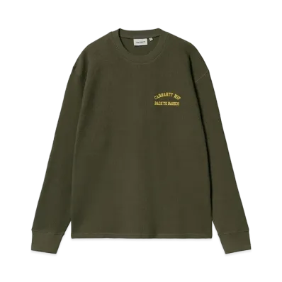 Carhartt WIP L/S Basics Script T-Shirt Office "Green/Winter Spice"