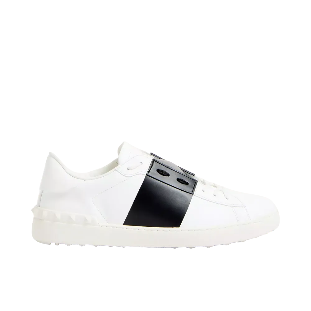 Valentino Garavani Open Calfskin Low-Top Sneakers "White/Black"