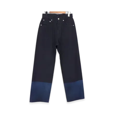 YOKE 5P Wide Leg Straight Denim Pants "Black"