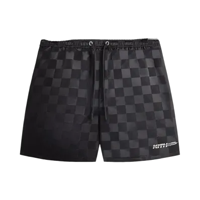 Kith Checkered Satin Collins Short "Black"