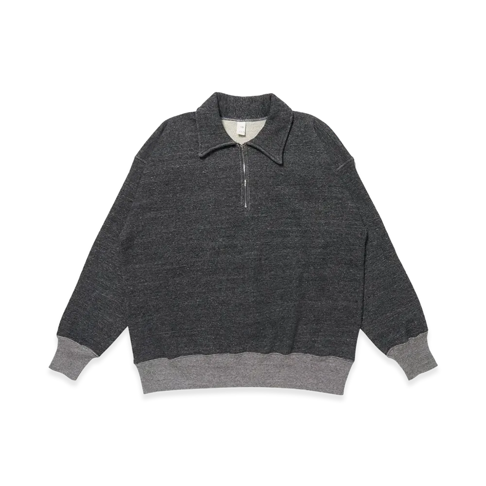 T.T Taiga Takahashi LOT.611 Half Zip Sweat Shirt "Heather Gray"