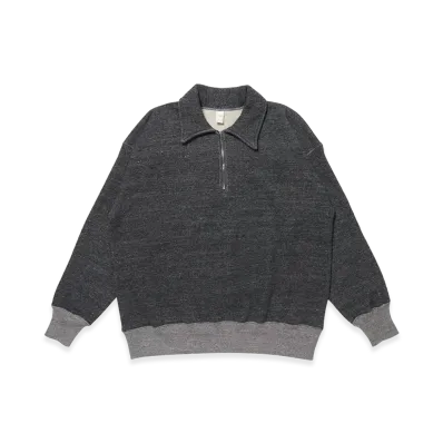 T.T Taiga Takahashi LOT.611 Half Zip Sweat Shirt "Heather Gray"