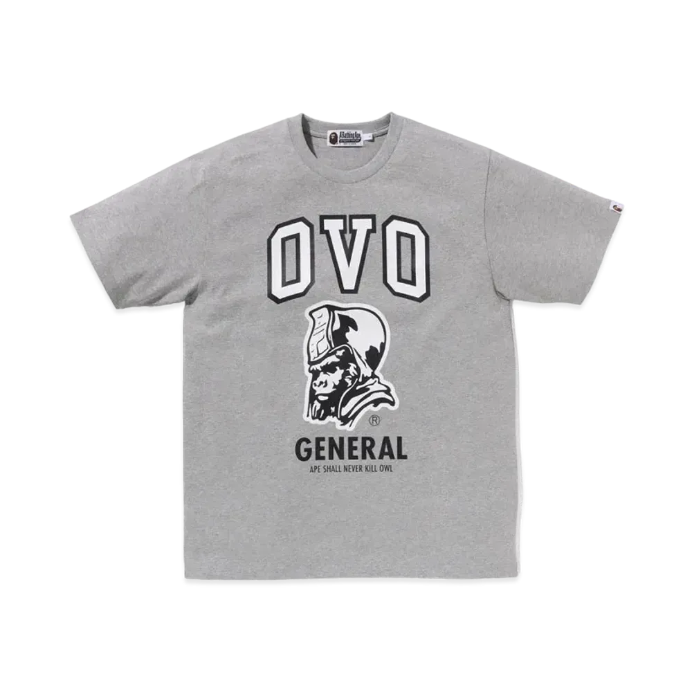 A BATHING APE x October's Very Own OVO General Tee Harajuku Store Limited "Gray"