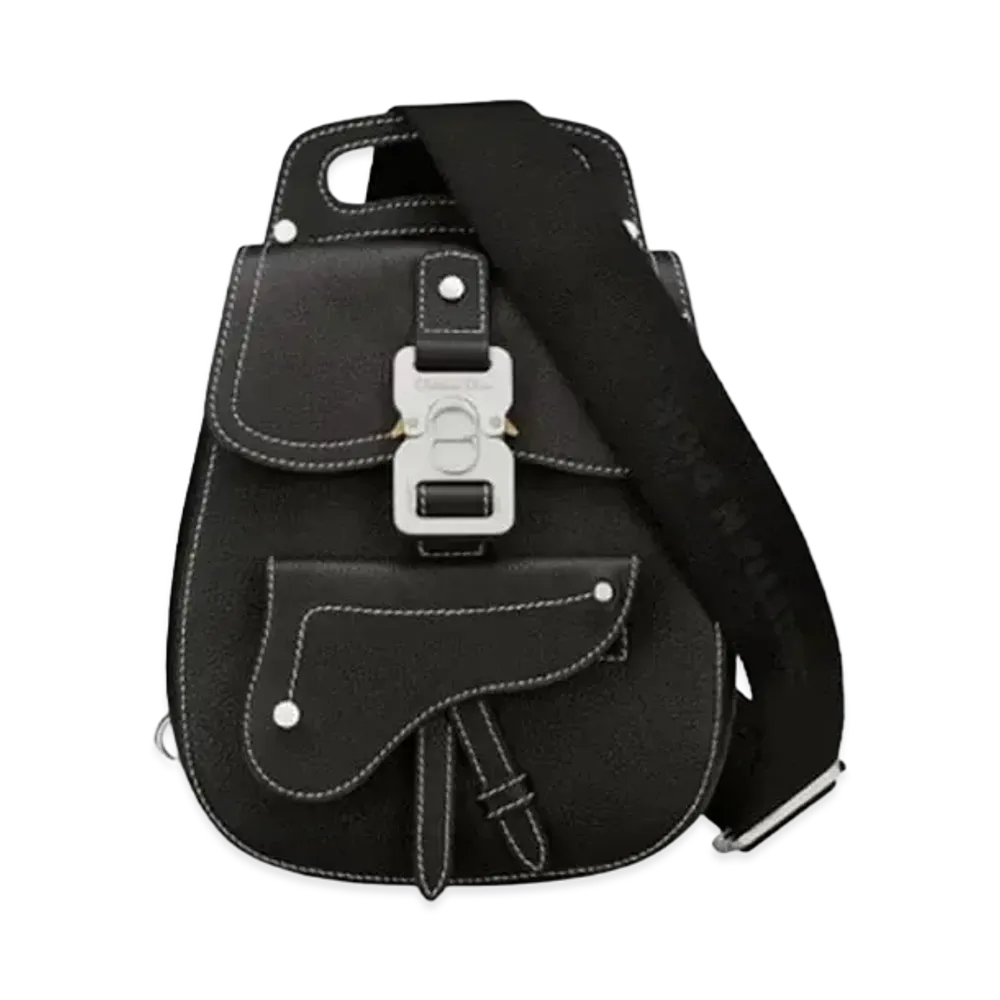 Dior Mini Gallop Sling Bag Grained Calfskin "Black"